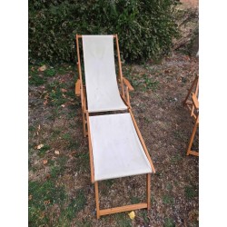 Transats avec repose-pieds indépendants - La paire