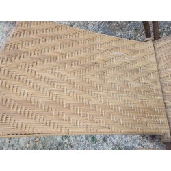 Chaise longue vintage en rotin et osier