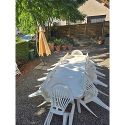 Table et chaises de jardin (X10 chaises)
