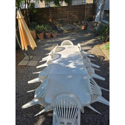 Table et chaises de jardin (X10 chaises)